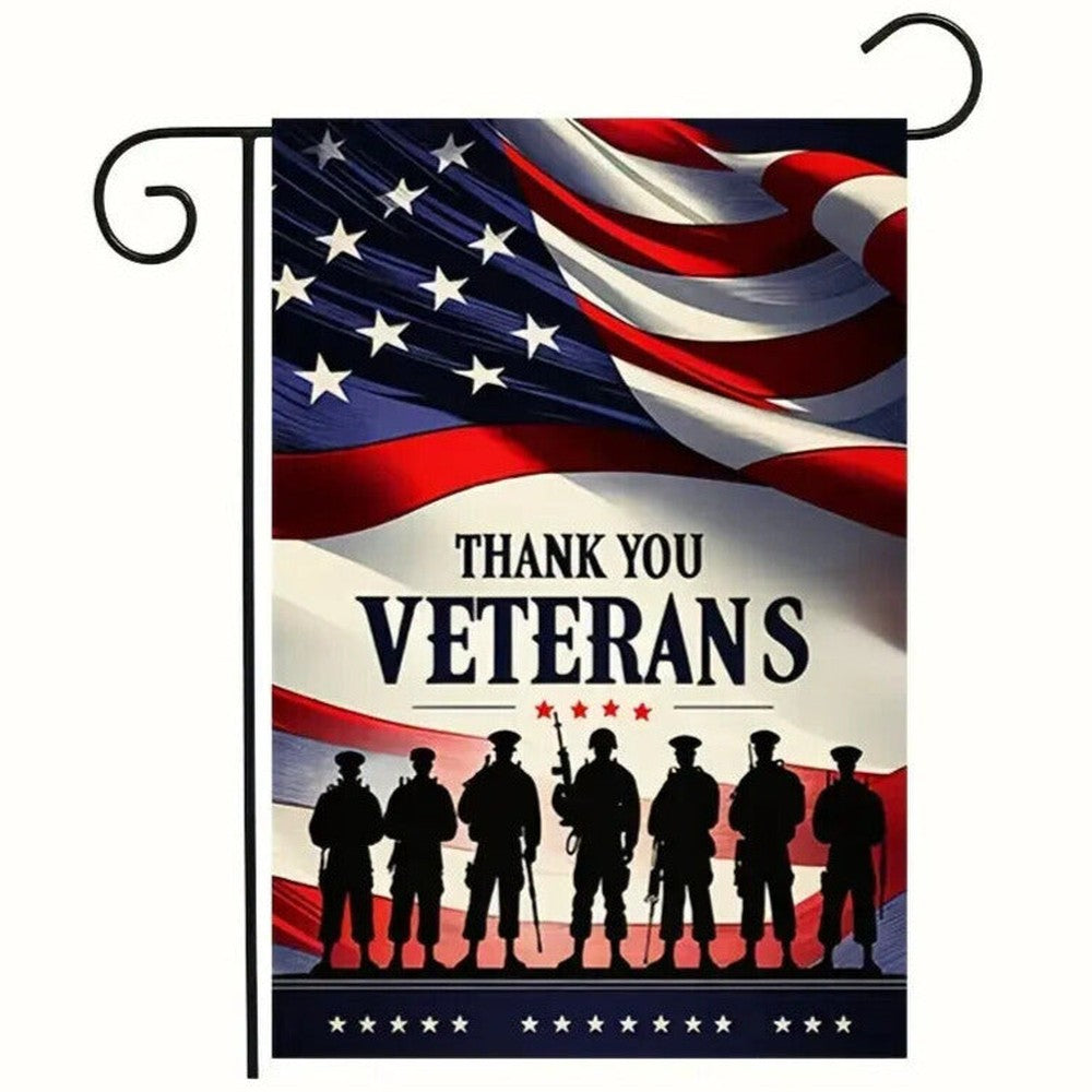 Thank You Veterans Garden Flag Double-Sided 12" x 18" NEW! Home & Garden:Yard, Garden & Outdoor Living:Décor:Flags Style Your Walls